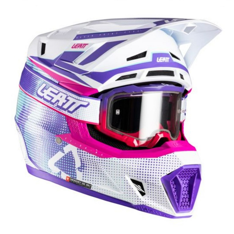 Leatt Шлем кроссовый  7.5 V26 Purple + очки Velocity 4.5