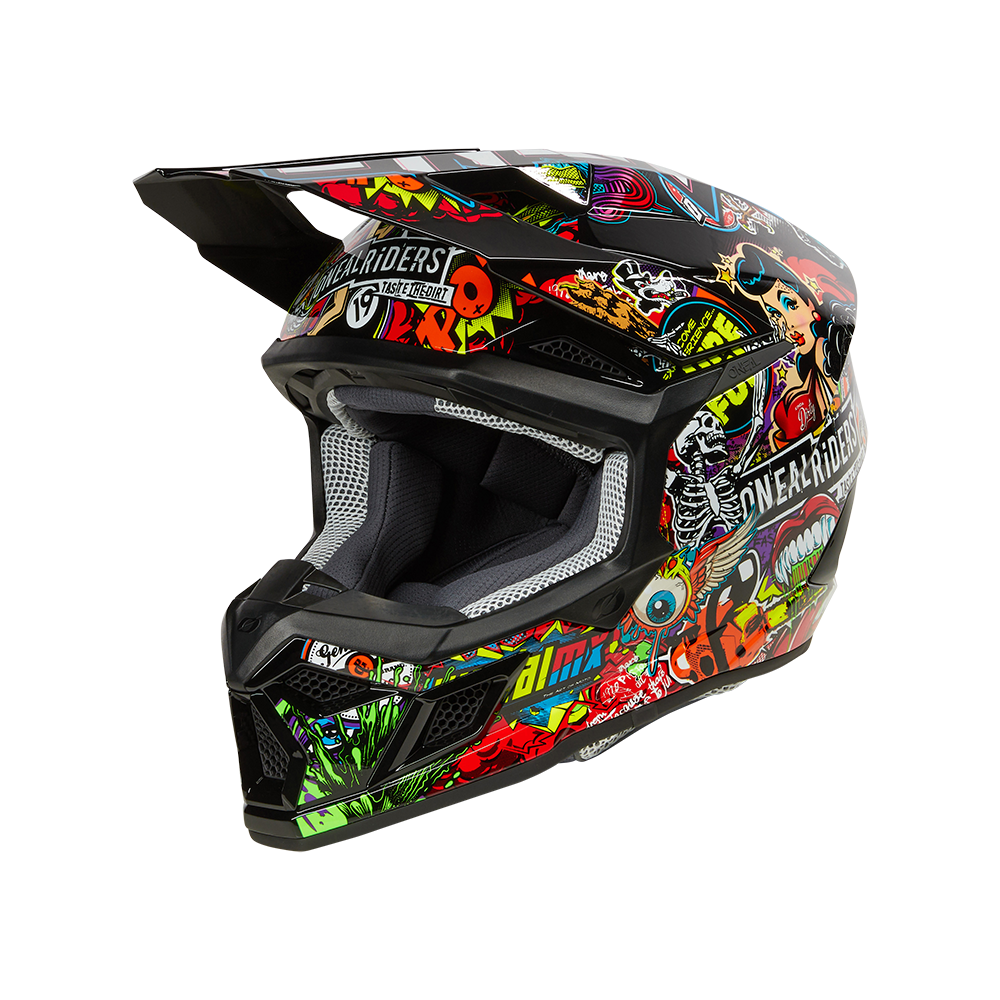 Oneal Шлем кроссовый детский 3Series Youth Crank V.24 красный/ зеленый