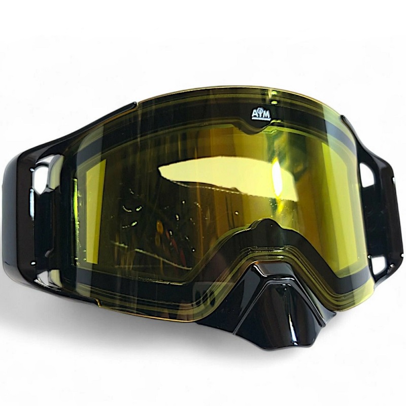 AiM Очки снегоходные с магнитной линзой и подогревом (PRO) 31-104 Accu Heated Black Glossy