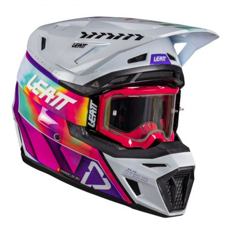 Leatt Шлем кроссовый 8.5 Pinata Teal V26 + очки Velocity 5.5