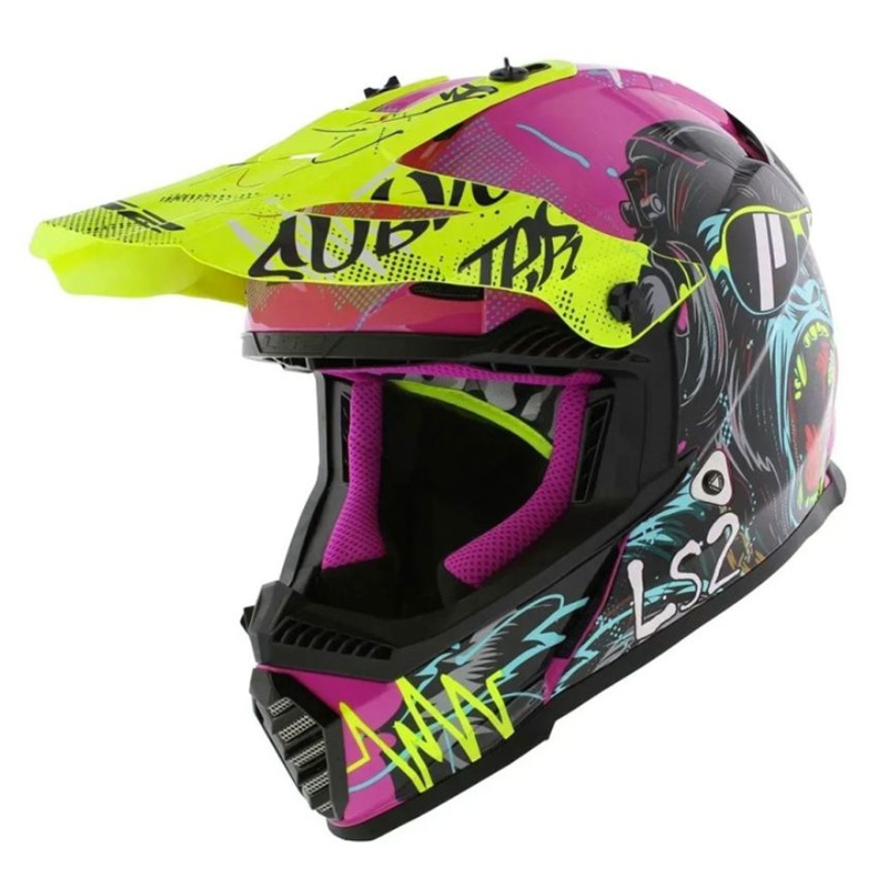 LS2 Шлем MX437 Fast II Mini Gorilla Purple-06