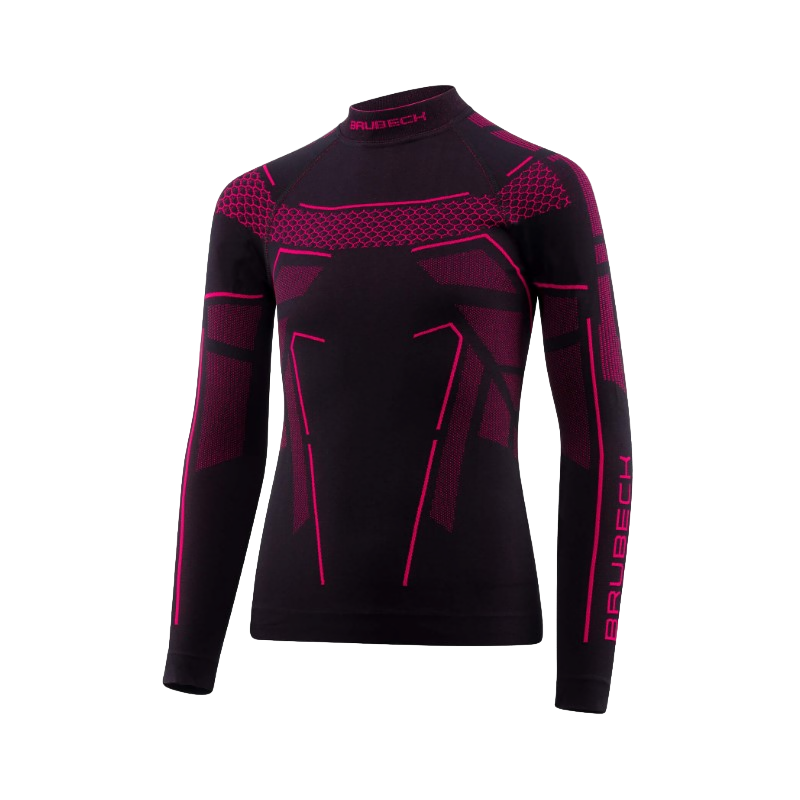 Brubeck Сорочка для девушки Thermo Junior черный/фуксия