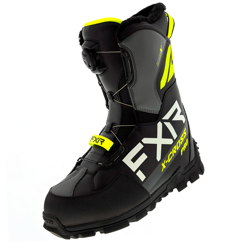 FXR Ботинки снегоходные X-Cross Pro BOA с утеплителем Black/Hi Vis