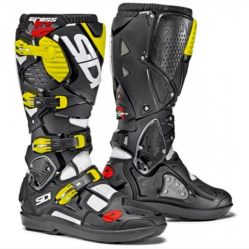 Sidi Ботинки Crossfire 3 SRS White/Black/Yellow Fluo