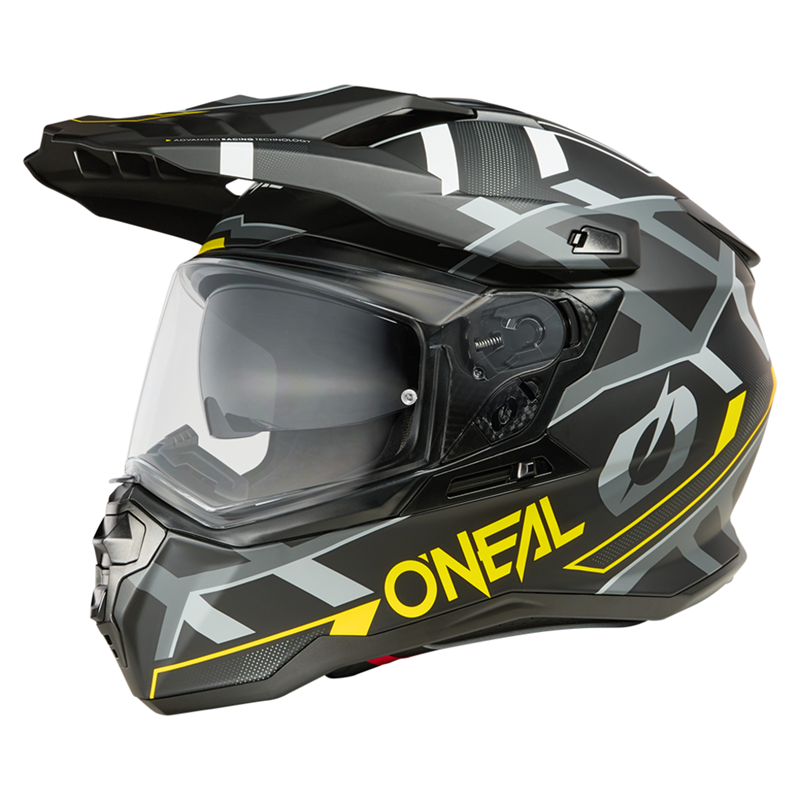 Oneal Шлем кроссовый со стеклом D-SRS Square V25 желтый/черный