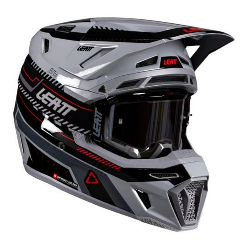 Leatt Шлем кроссовый 8.5 Grey V26 + очки Velocity 5.5