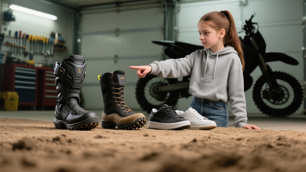 Детские мотоботы для мотокросса, сравнение трех типов мотообуви, технологии защиты и шарнирные системы мотобот, как правильно измерить стопу ребенка для выбора мотообуви, элементы фиксации и застежки детских мотобот, уход за мотоботами и правила хранения экипировки