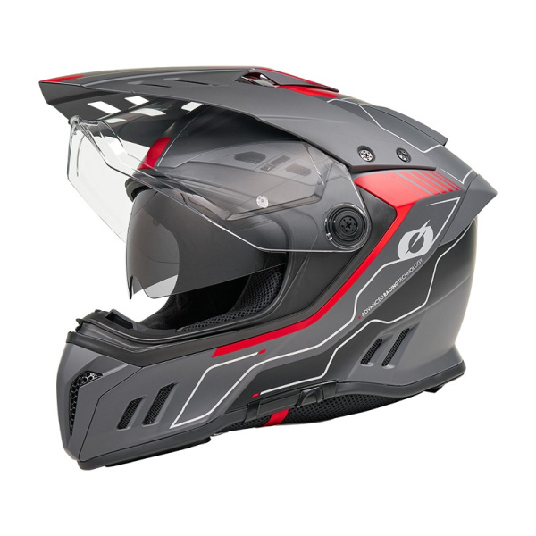 Oneal Шлем кроссовый со стеклом Sierra RS Echo красный/черный