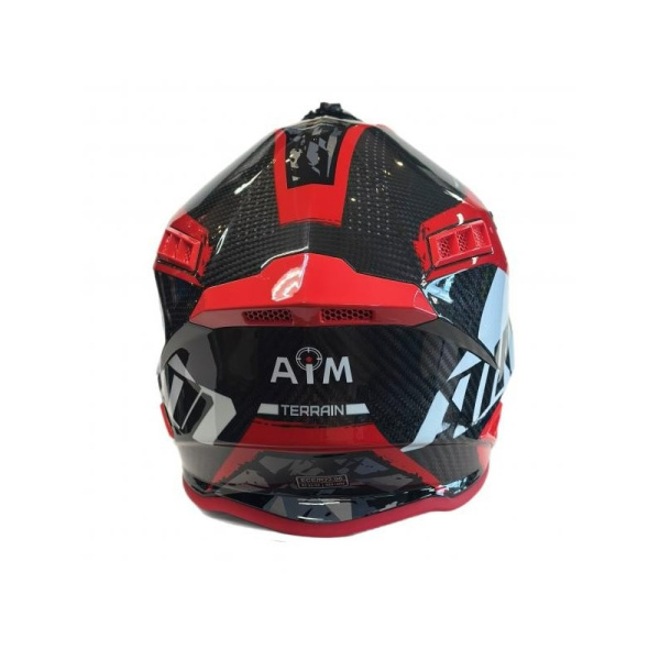 AiM Шлем RH855 Carbon Terrain Black/Red