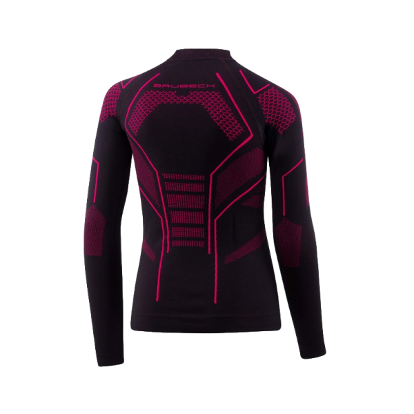 Brubeck Сорочка для девушки Thermo Junior черный/фуксия