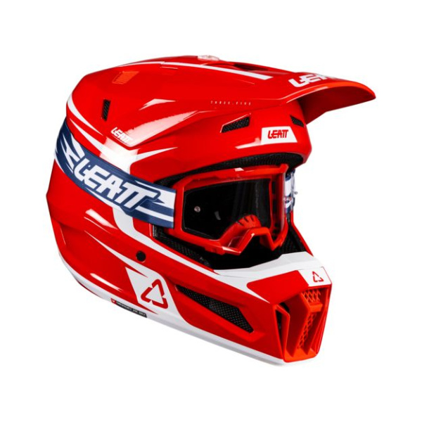 Leatt Шлем кроссовый 3.5 V26 Red + очки Vizion 3.5