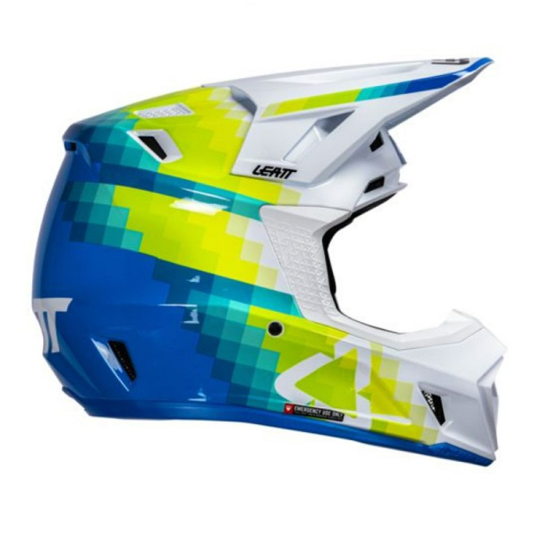Leatt Шлем кроссовый  7.5 V26 Pixel Blue + очки Velocity 4.5