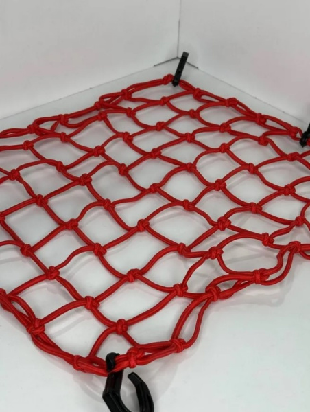 Scout сетка на багажник 40*40 Красная Крючки пластик