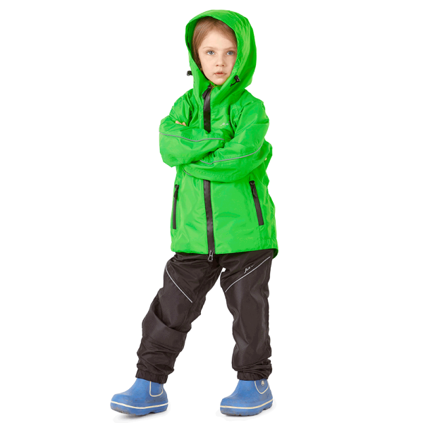 Dragonfly Дождевой детский комплект EVO Kids Green (куртка,штаны)