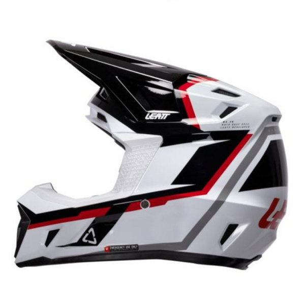 Leatt Шлем кроссовый  7.5 V26 White-Red + очки Velocity 4.5