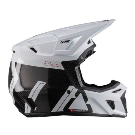 Leatt Мотошлем 9.5 Carbon-White + очки Velocity 6.5 V26