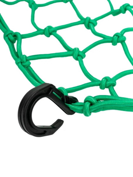 Scout сетка на багажник 40*40 Зеленая Крючки пластик