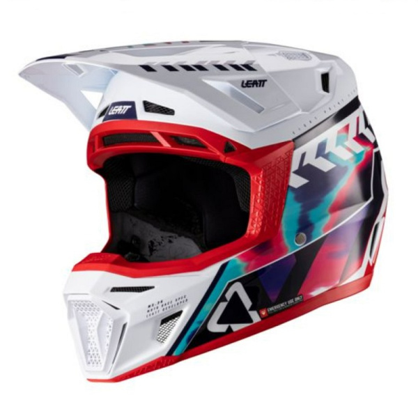 Leatt Шлем кроссовый 8.5 Royal Blue-Red V26 + очки Velocity 5.5