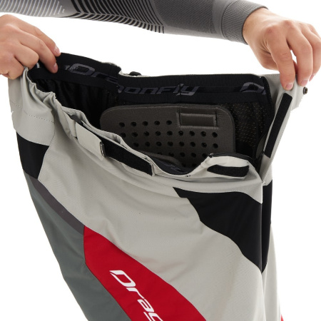 Dragonfly Брюки Эндуро Freeride Grey-Red 2022 (Короткие)