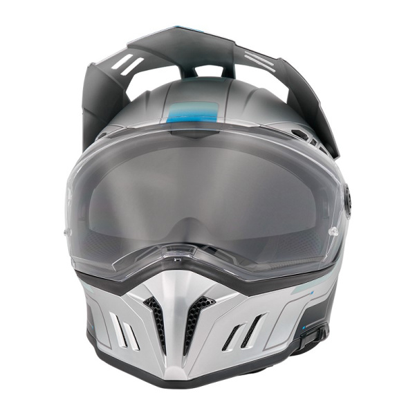 Oneal Шлем кроссовый со стеклом Sierra RS Echo серый/синий