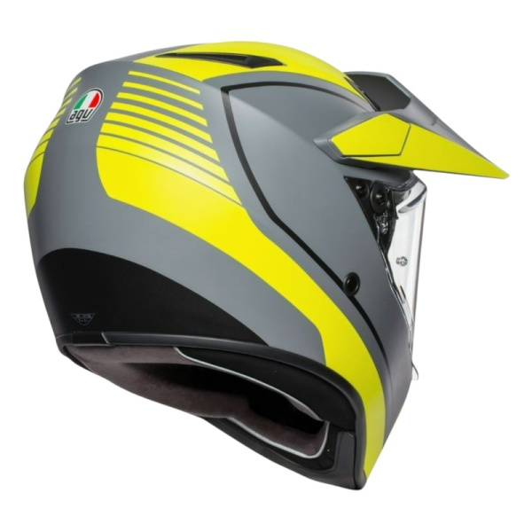 AGV Шлем AX9 E2206 V26 Pacific Road Matt Grey/Yellow Fluo/Black