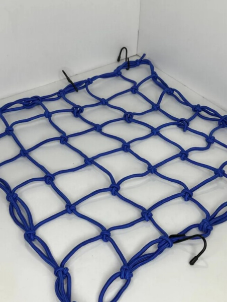 Scout сетка на багажник 40*40 Синяя Крючки металл