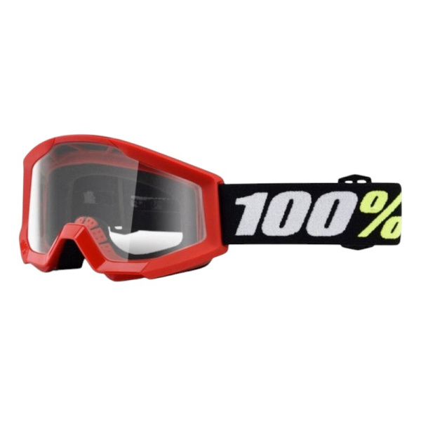 100% Очки детские Strata Mini Goggle Red/Clear Lens 2025