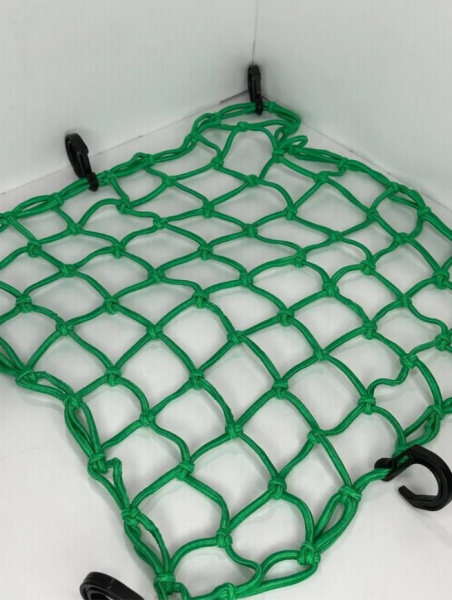 Scout сетка на багажник 40*40 Зеленая Крючки пластик