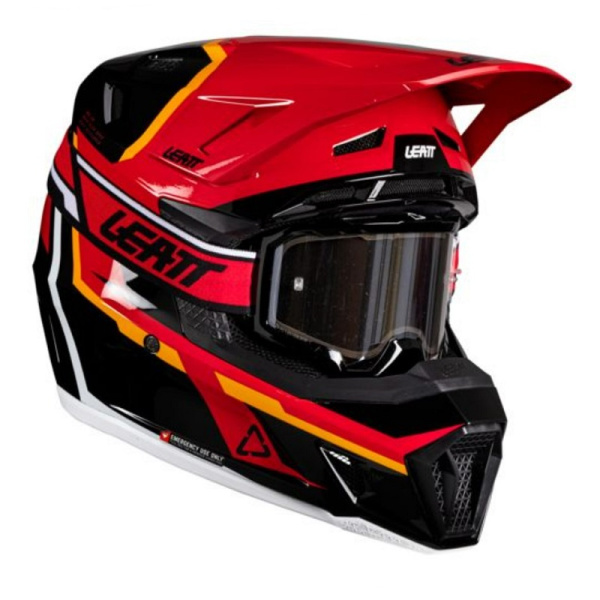 Leatt Шлем кроссовый  7.5 V26 Red + очки Velocity 4.5