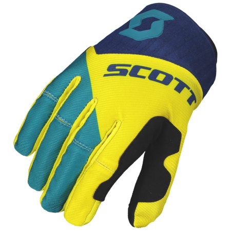 Scott Перчатки 450 Angled blue/yellow