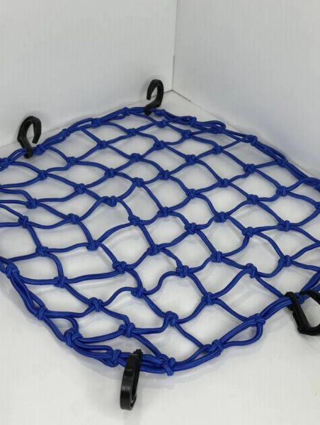 Scout сетка на багажник 40*40 Синяя Крючки пластик