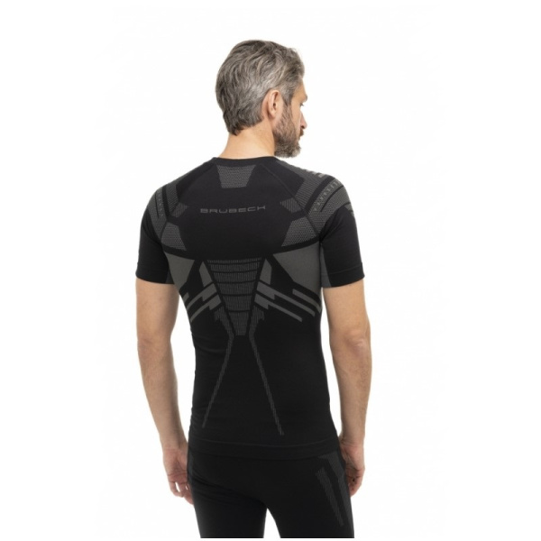 Brubeck Футболка мужская короткий рукав DRY черно-графитовый