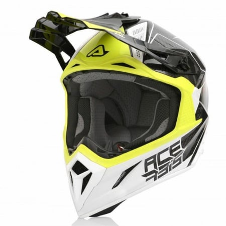 Acerbis Шлем Steel Carbon White/Yellow