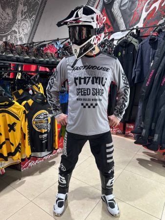 Fasthouse Джерси Grindhouse Grey-Red