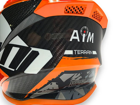 AiM Шлем RH855 Carbon Terrain Black/Orange