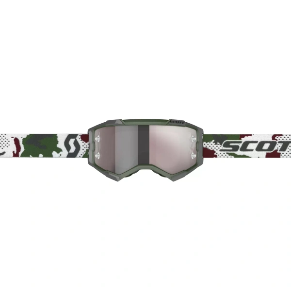 Scott Очки Fury dark green/white silver chrome works