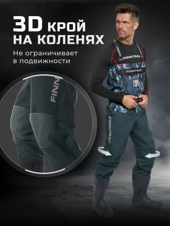 Finntrail Вейдерсы с сапогом Enduro BF 5280 Camo/Grey