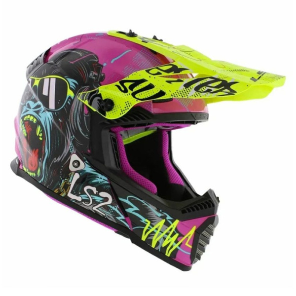 LS2 Шлем MX437 Fast II Mini Gorilla Purple-06
