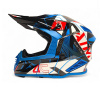 AiM Шлем RH855 Carbon Razor Blue/Red
