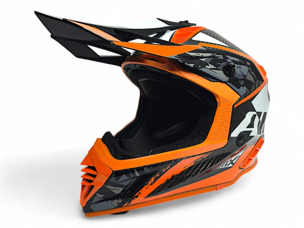 AiM Шлем RH855 Carbon Terrain Black/Orange