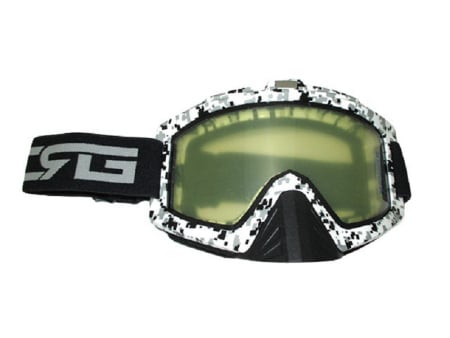 Scout маска 815-67 оправа бело черная с защитой носа,линза прозрачная двойная