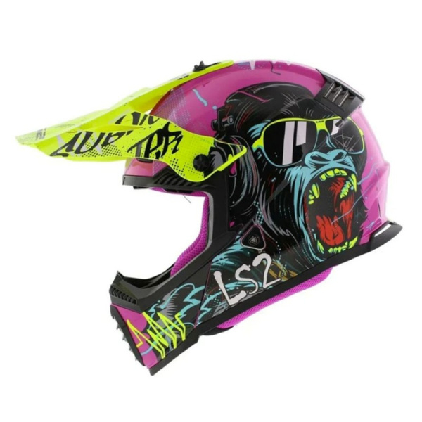 LS2 Шлем MX437 Fast II Mini Gorilla Purple-06