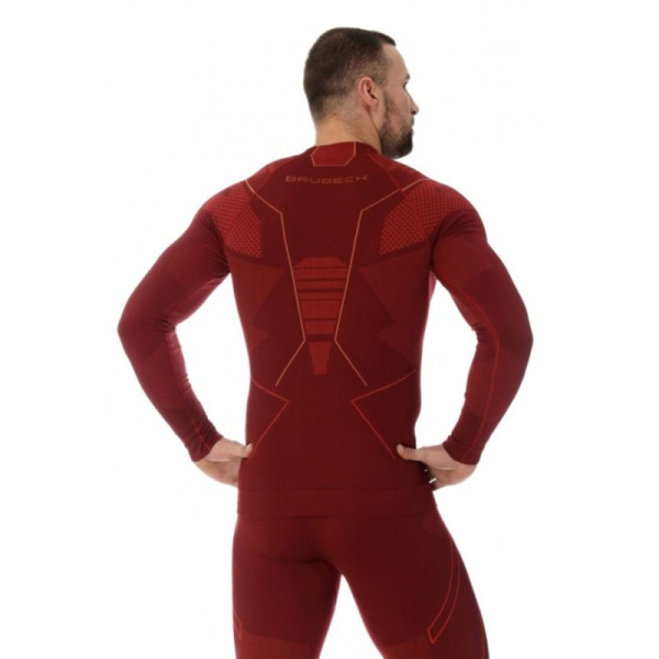 Brubeck футболка мужская длинный рукав Thermo Nilit Heat Бордовый