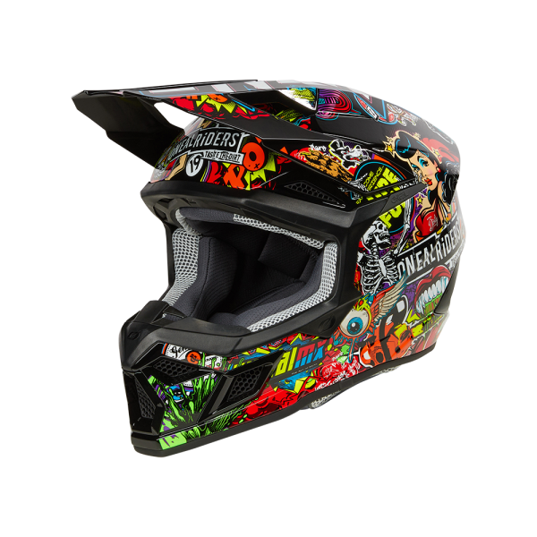 Oneal Шлем кроссовый детский 3Series Youth Crank V.24 красный/ зеленый