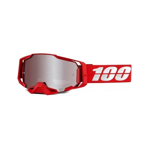 100% Очки Armega Goggle Nuclear Red-Hiper/Silver Mirror Lens