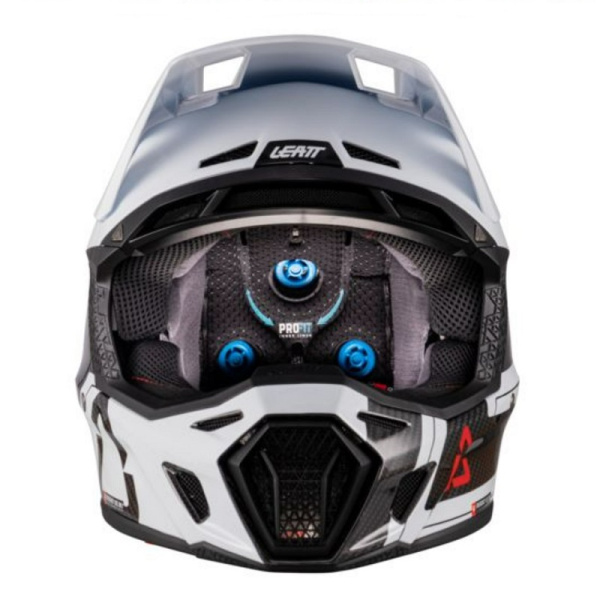 Leatt Мотошлем 9.5 Carbon-White + очки Velocity 6.5 V26