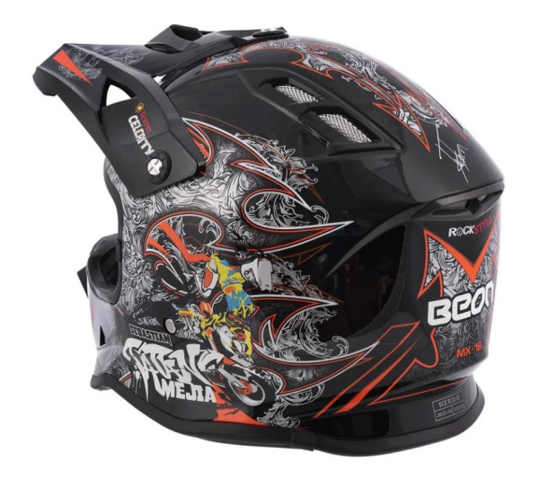 Beon Шлем МХ-17 Black/Graffiti