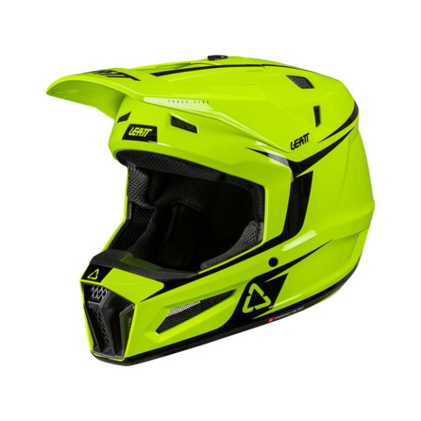 Leatt Шлем кроссовый 3.5 V26 Neon Yellow + очки Vizion 3.5