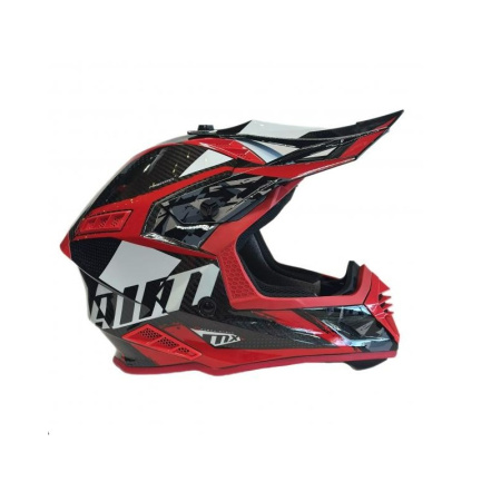 AiM Шлем RH855 Carbon Terrain Black/Red