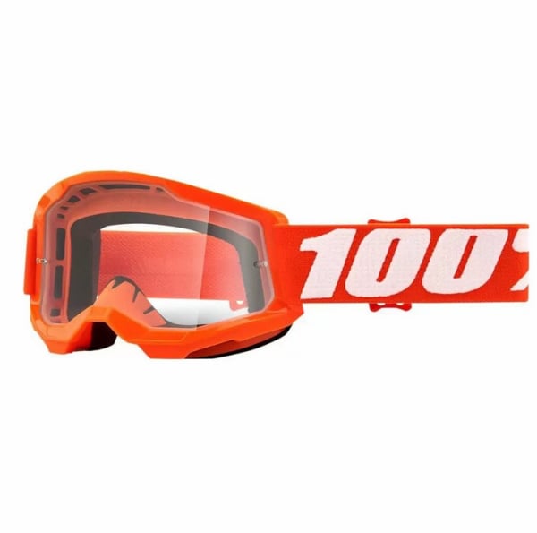 100% Очки подростковые Strata 2 Goggle Orange/Clear Lens